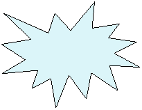 Light blue colored Starburst graphic