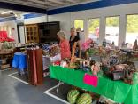 Photo of vendor table displaying miscellaneous household & Collectable items for sale.